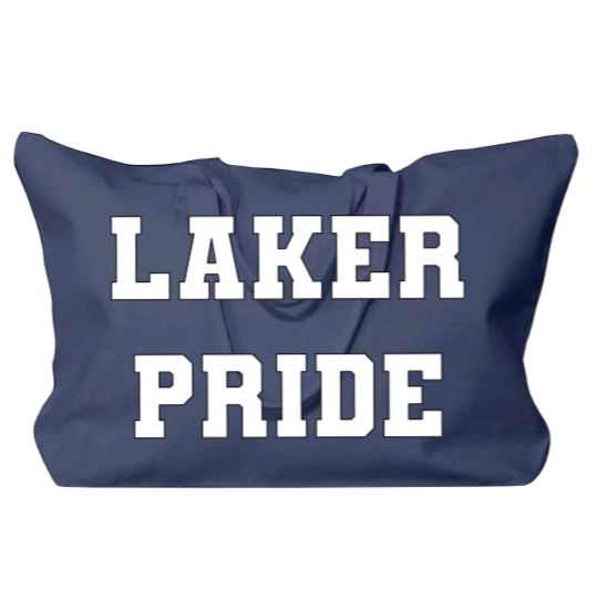 Lakers Canvas Zippered Tote