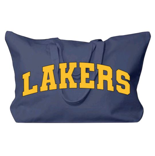 Lakers Canvas Zippered Tote