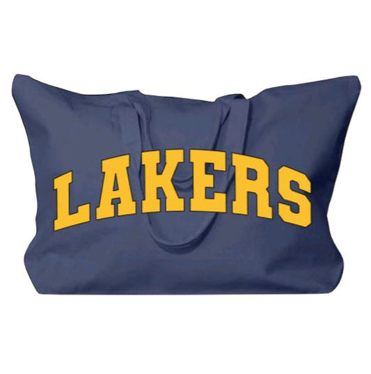 Lakers Canvas Zippered Tote